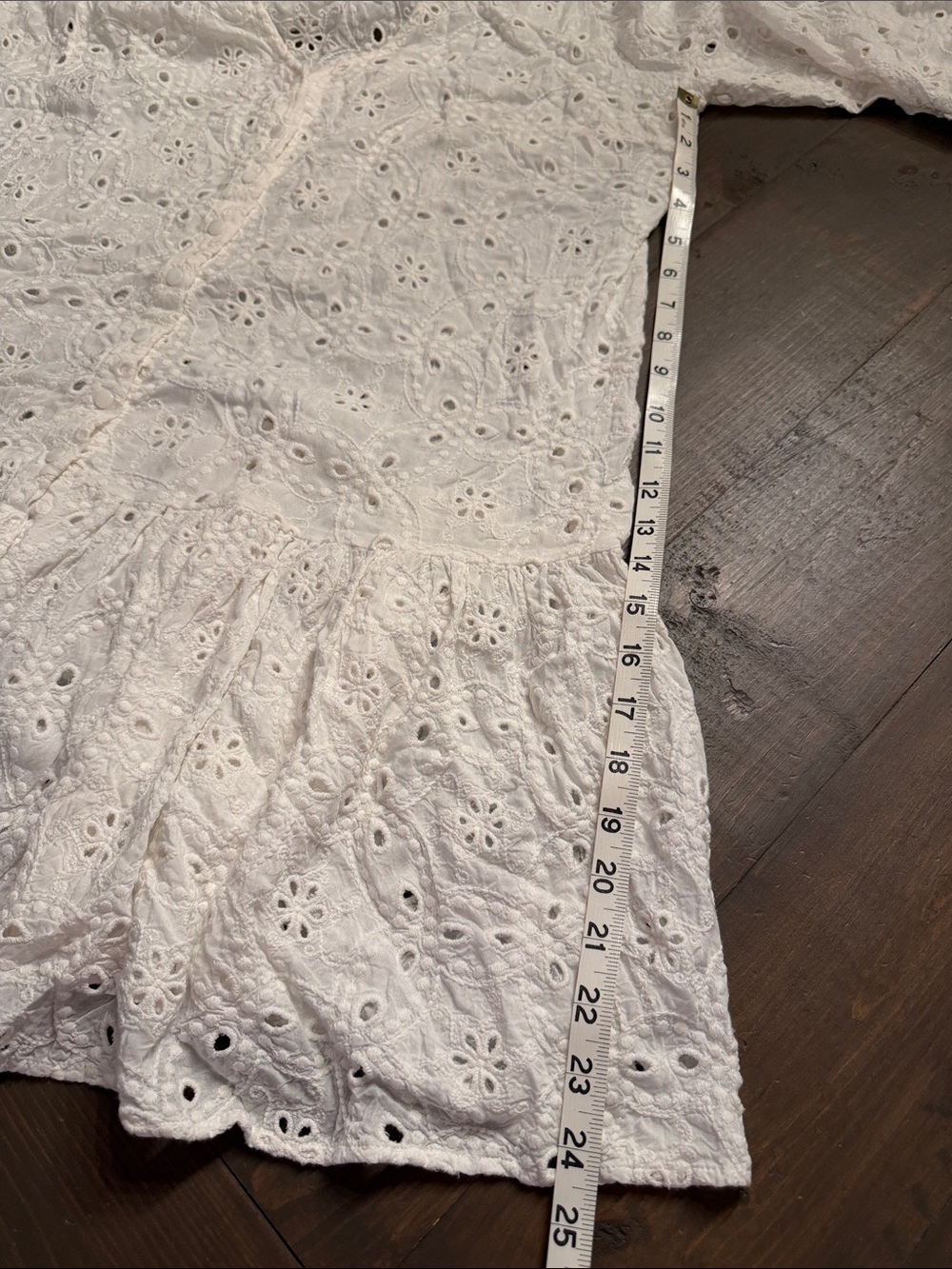 Johnny Was Maurice Dress Eyelet Embroidered White Size L - Picture 6 of 7